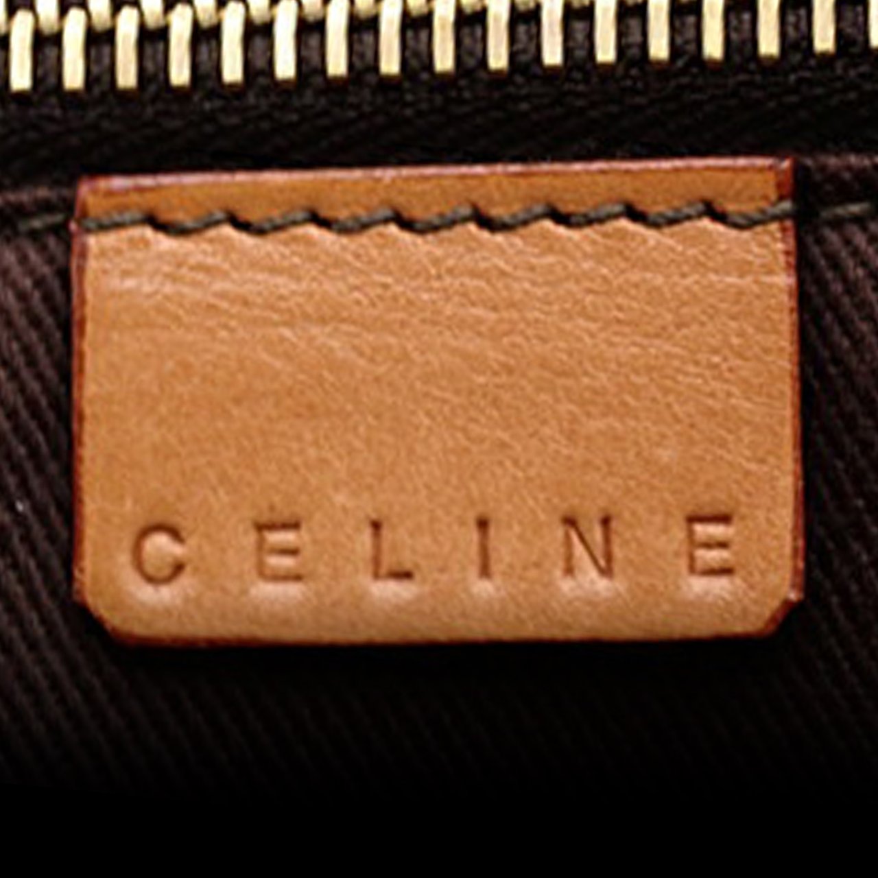 Celine Macadam Coated Canvas Tote Bruin