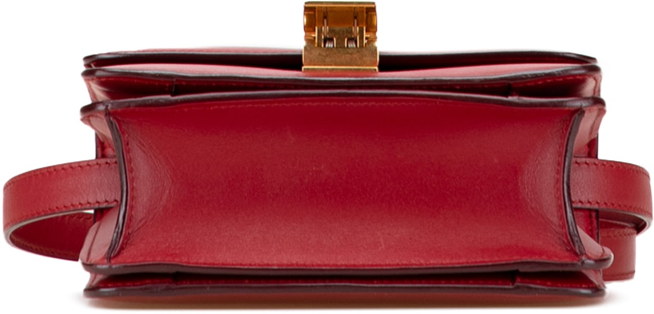 Celine Small Calfskin Classic Box Rood