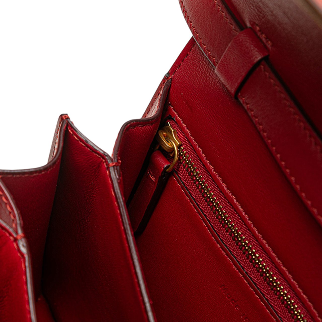 Celine Small Calfskin Classic Box Rood