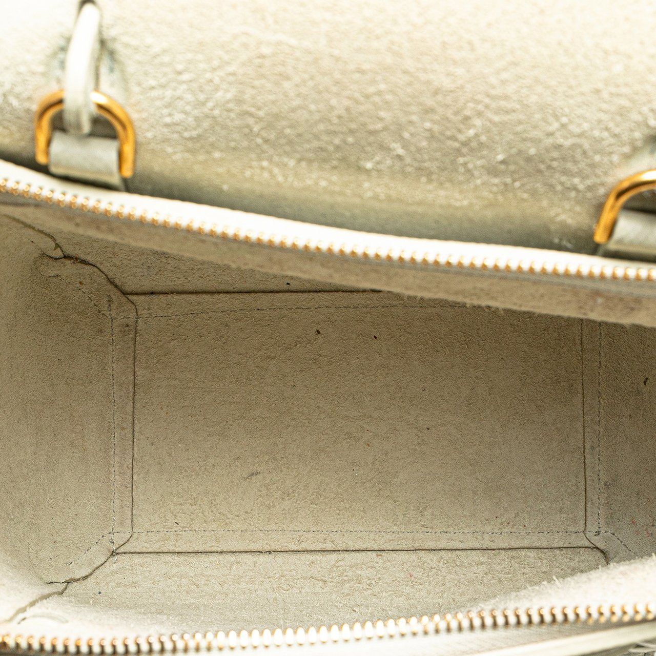Celine Nano Grained Calfskin Belt Bag Wit