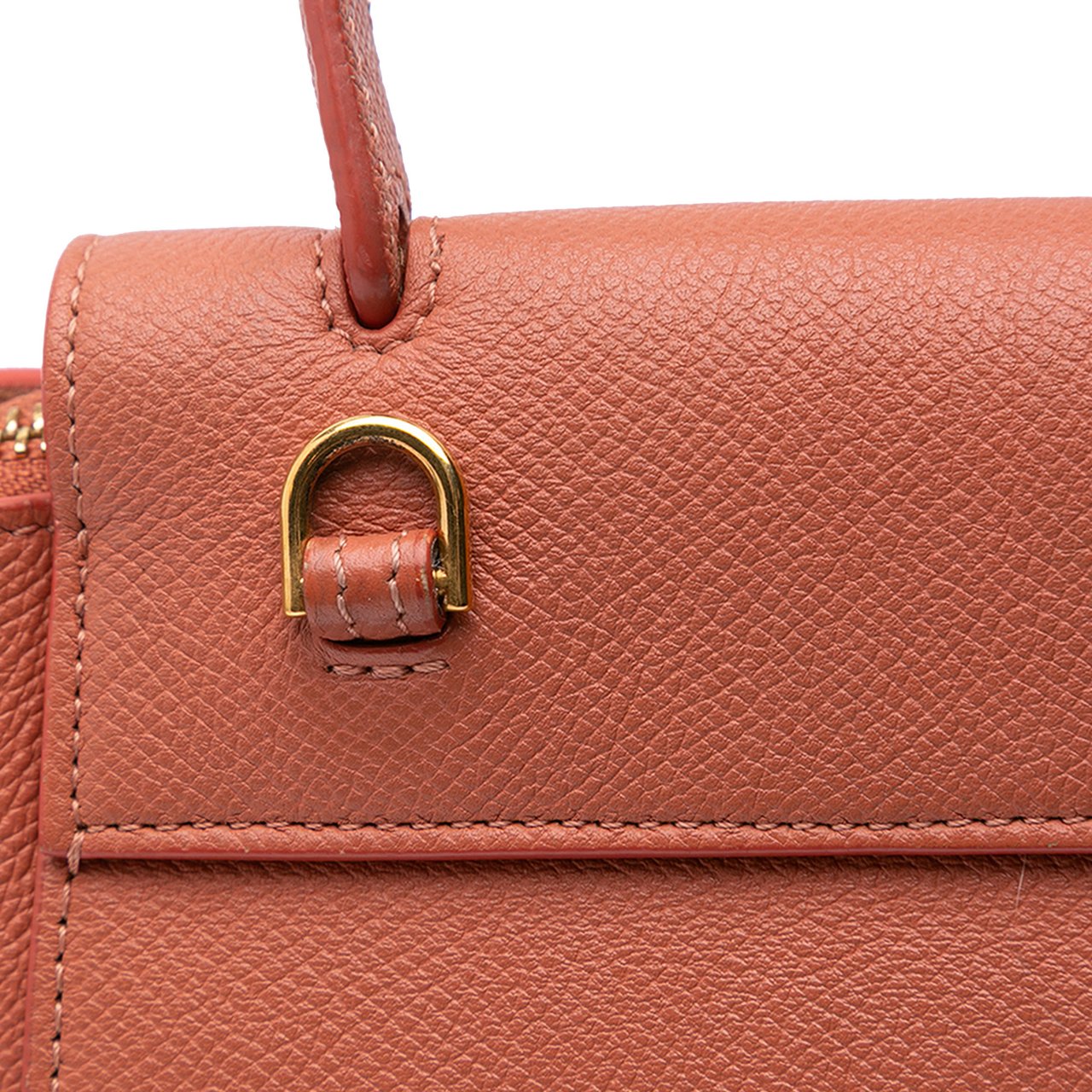 Celine Pico Grained Calfskin Belt Bag Oranje