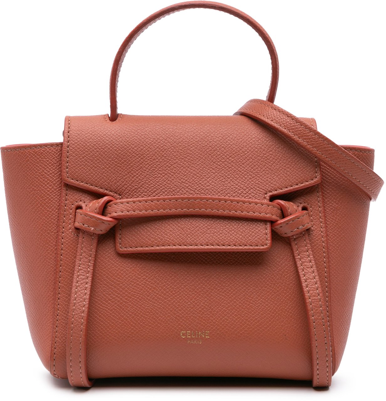 Celine Pico Grained Calfskin Belt Bag Oranje