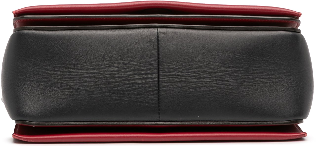 Celine Medium Shiny Smooth Calfskin Frame Shoulder Bag Rood