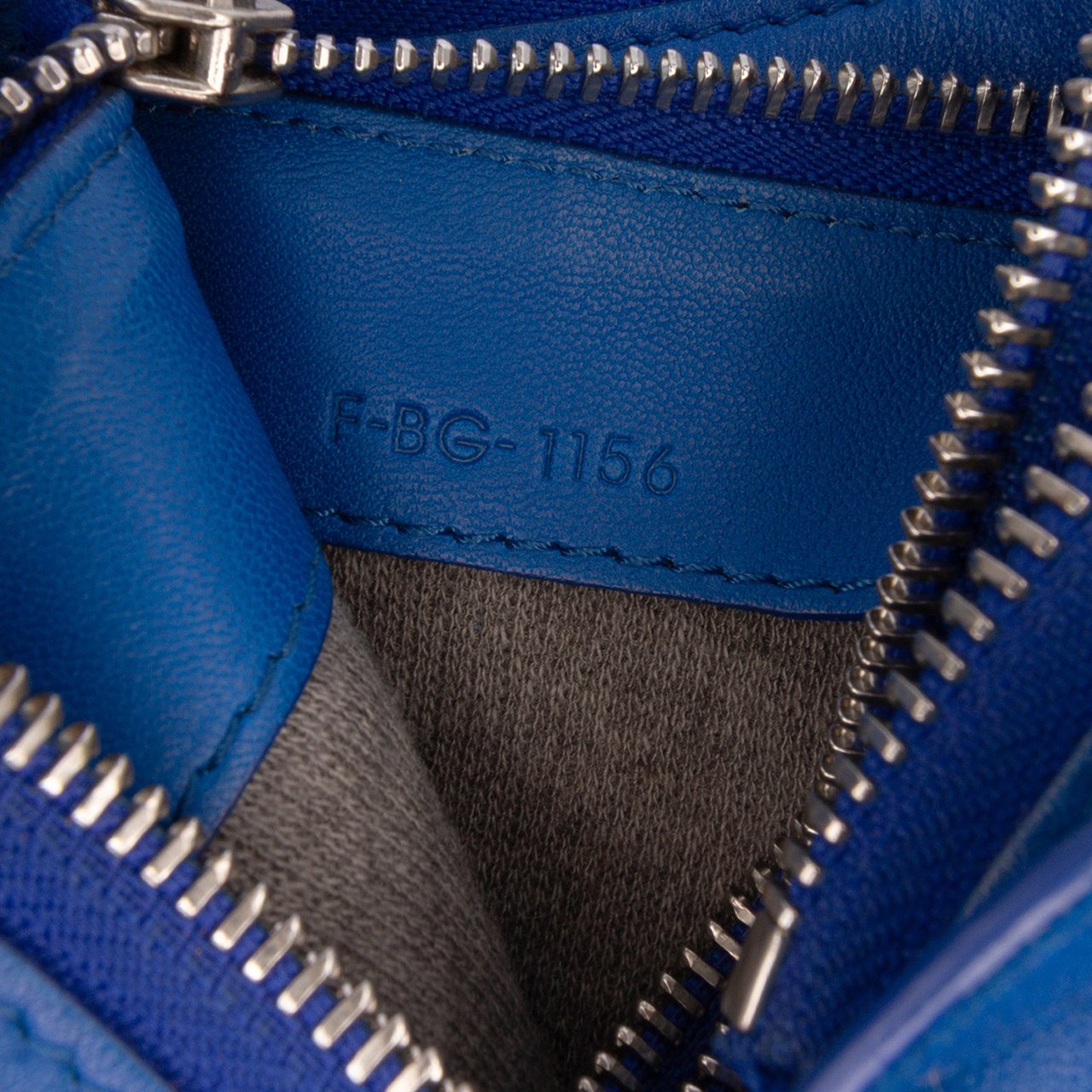 Celine Small Lambskin Trio Crossbody Blauw