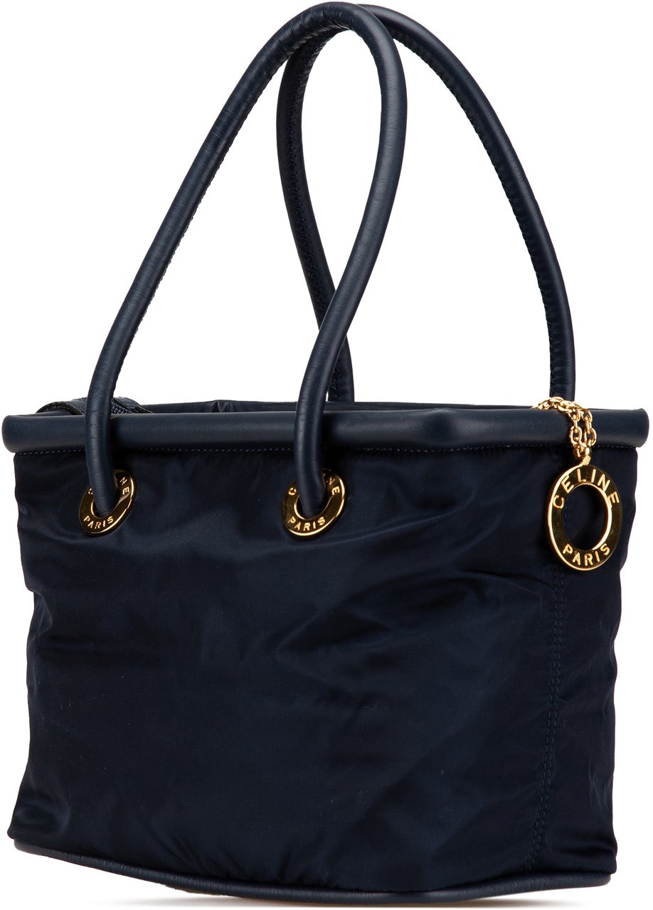 Celine Nylon Handbag Blauw