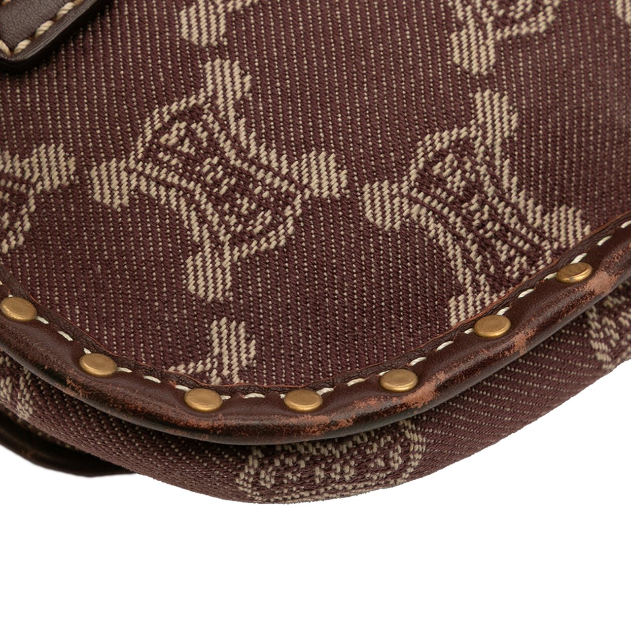 Celine Macadam Denim Double Pocket Belt Bag Bruin