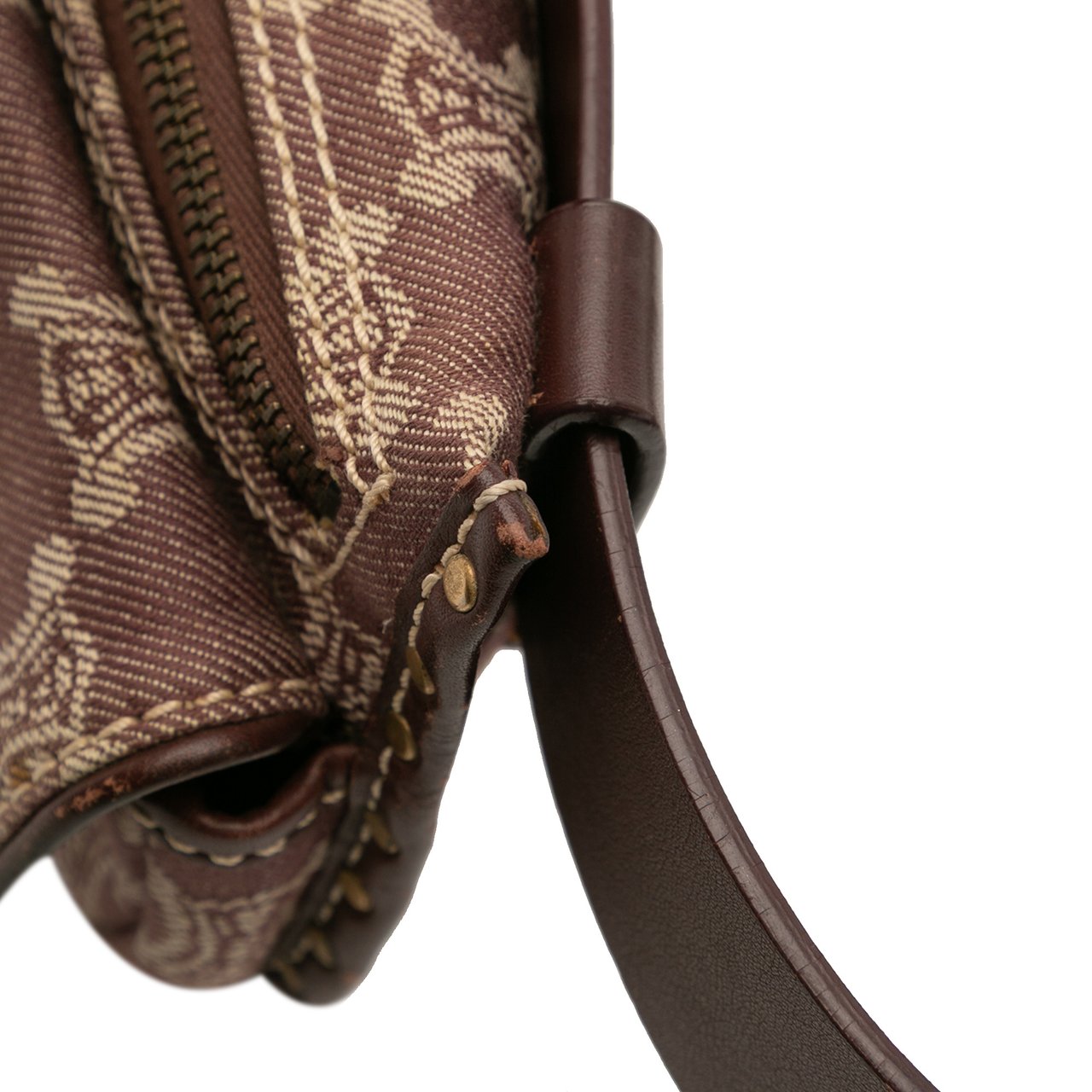 Celine Macadam Denim Double Pocket Belt Bag Bruin