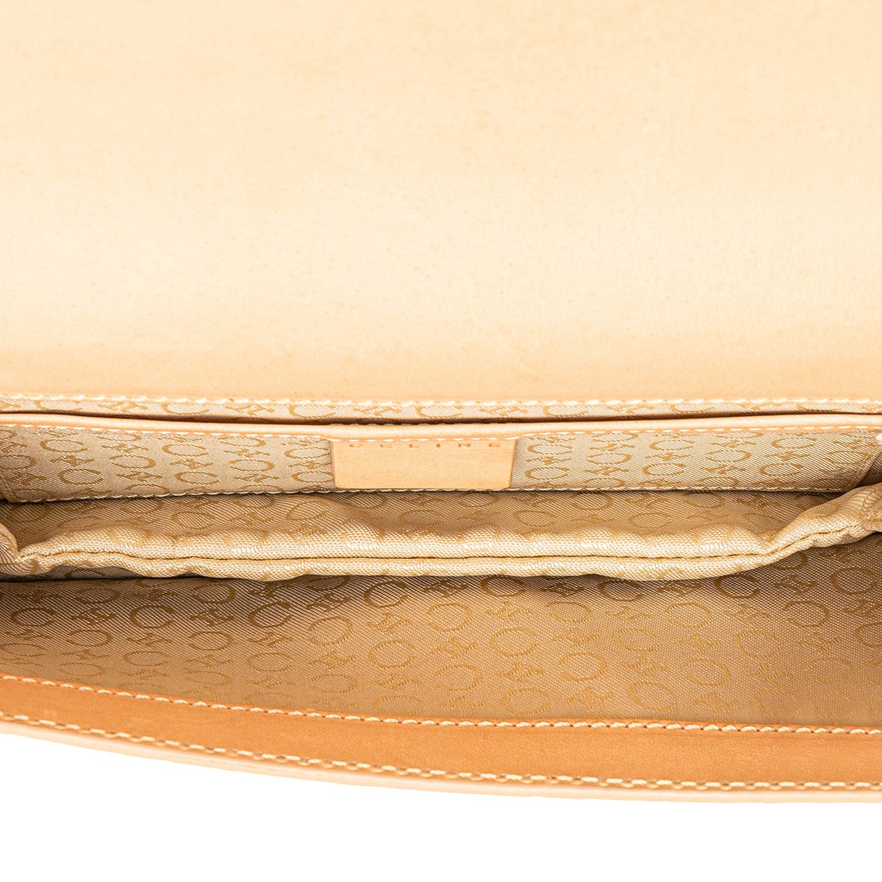 Celine C Macadam Leather Pochette Bruin