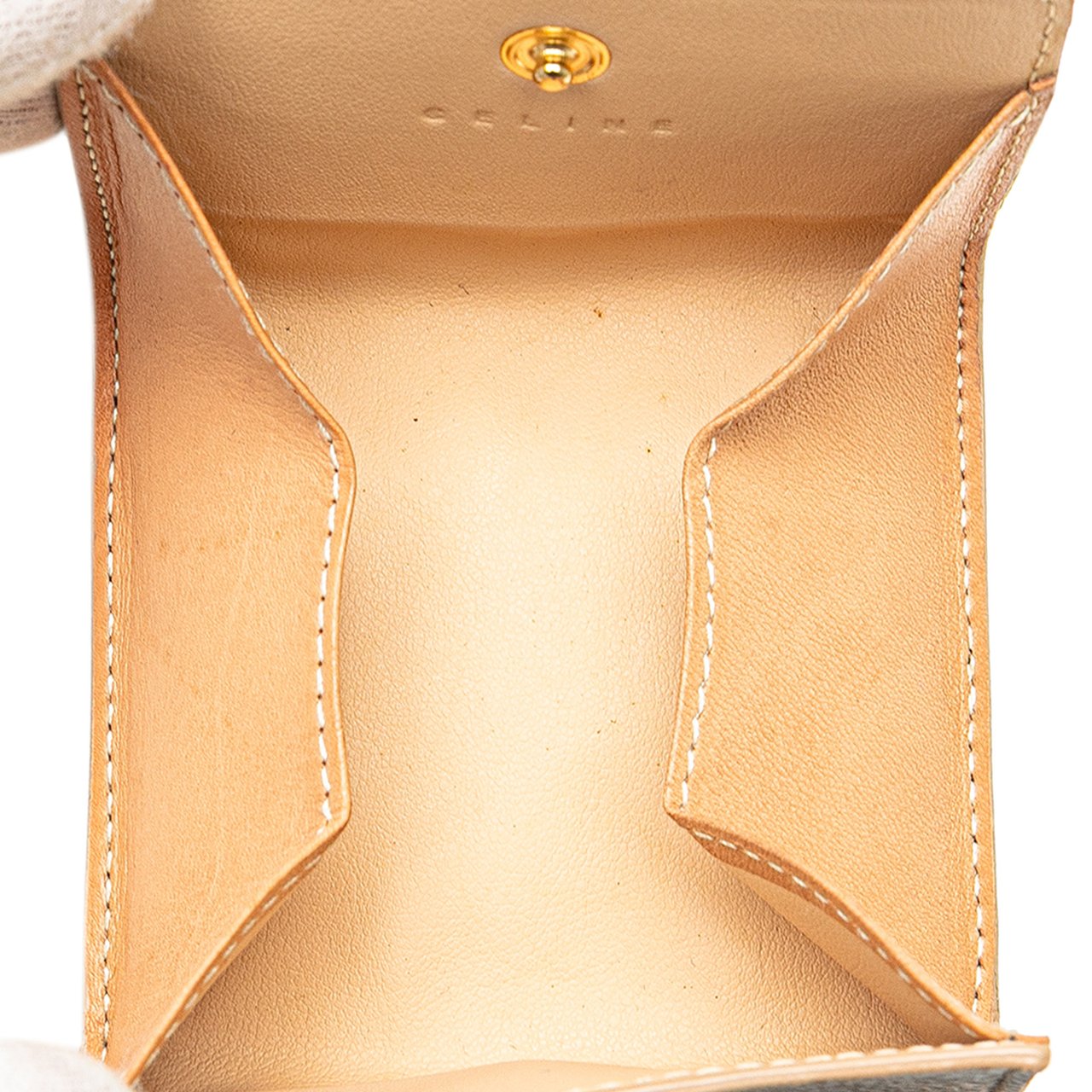 Celine Macadam Coated Canvas Coin Pouch Bruin