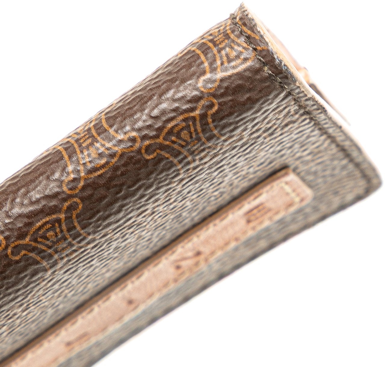 Celine Macadam Coated Canvas Coin Pouch Bruin