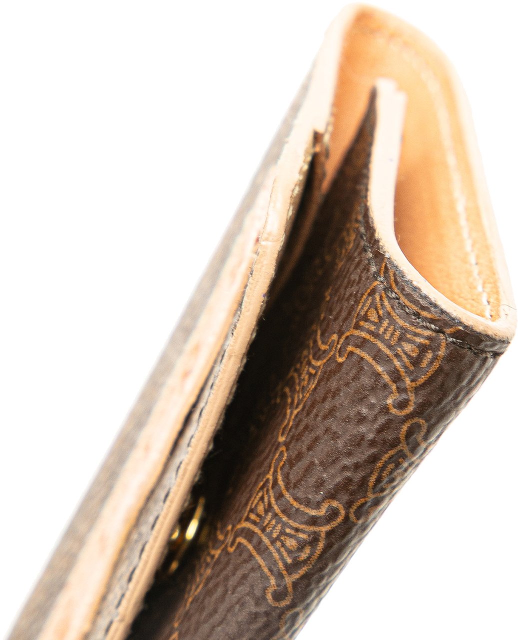 Celine Macadam Coated Canvas Coin Pouch Bruin