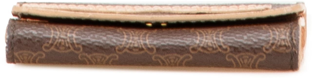Celine Macadam Coated Canvas Coin Pouch Bruin