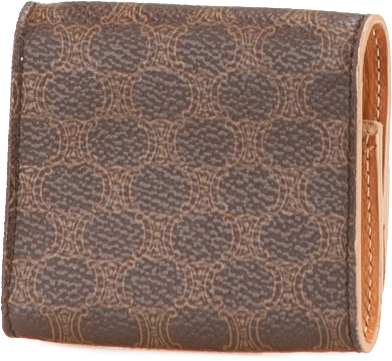 Celine Macadam Coated Canvas Coin Pouch Bruin