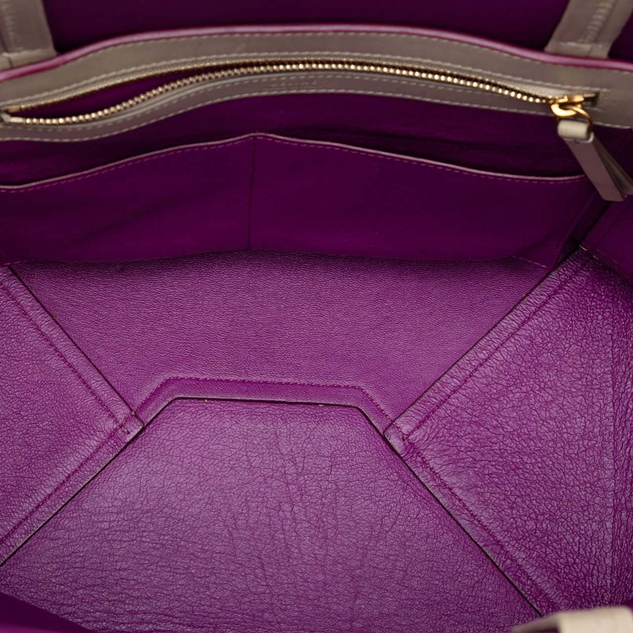 Celine Small Leather Phantom Cabas Tote Bruin