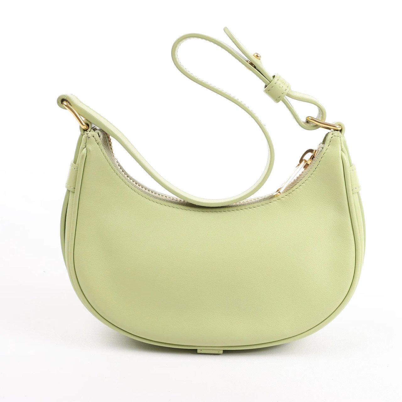 Celine CELINE Ava Leather Shoulder Bag in Green Groen
