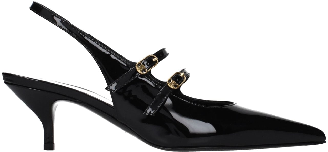 Celine Black Leather Sandals Zwart