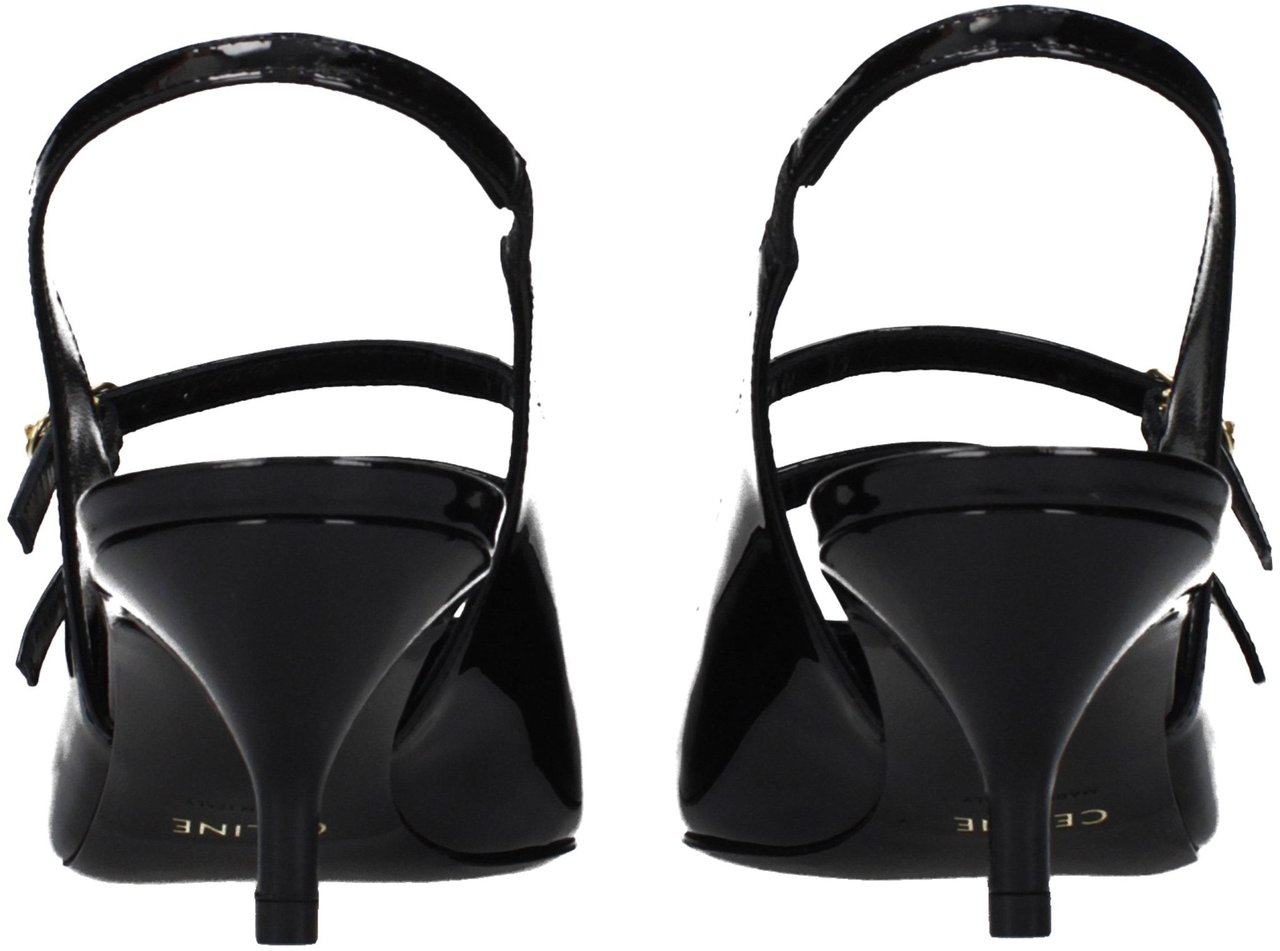 Celine Black Leather Sandals Zwart