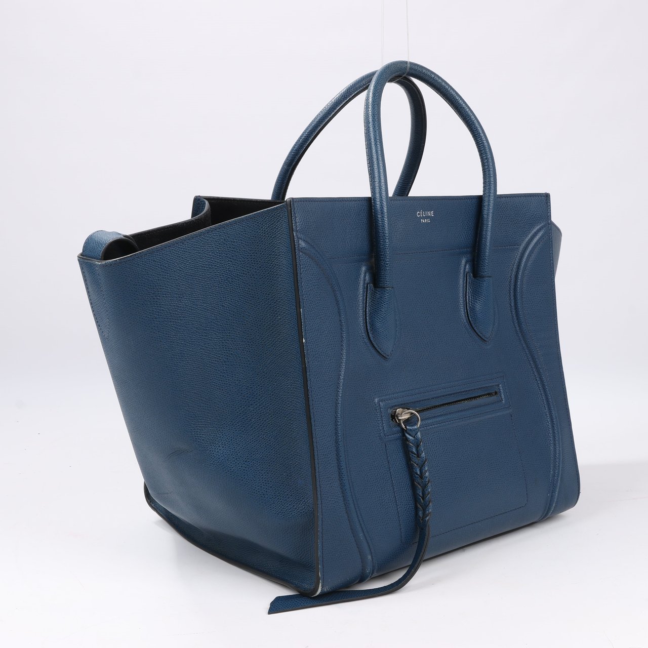 Celine CELINE Luggage Phantom Medium Grained Leather Handbag in Navy Blue (Marketplaces) Navy