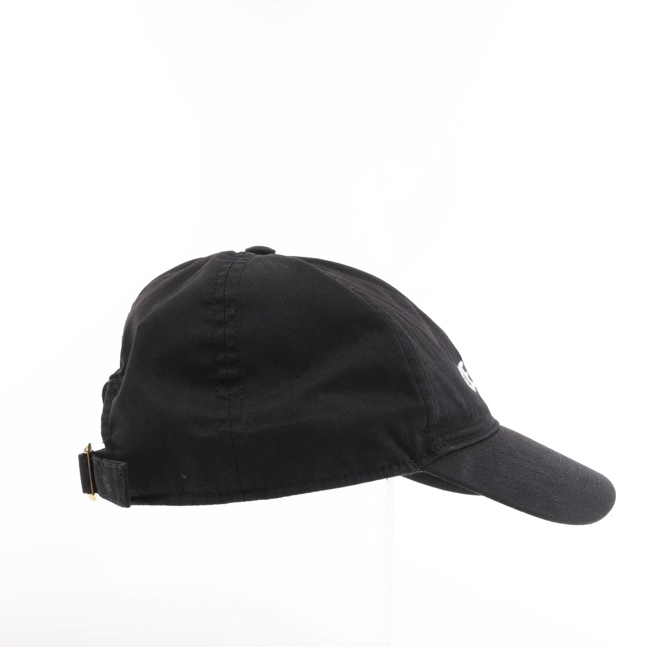 Celine CELINE Embroidered Logo Adjustable Hat in Black Zwart