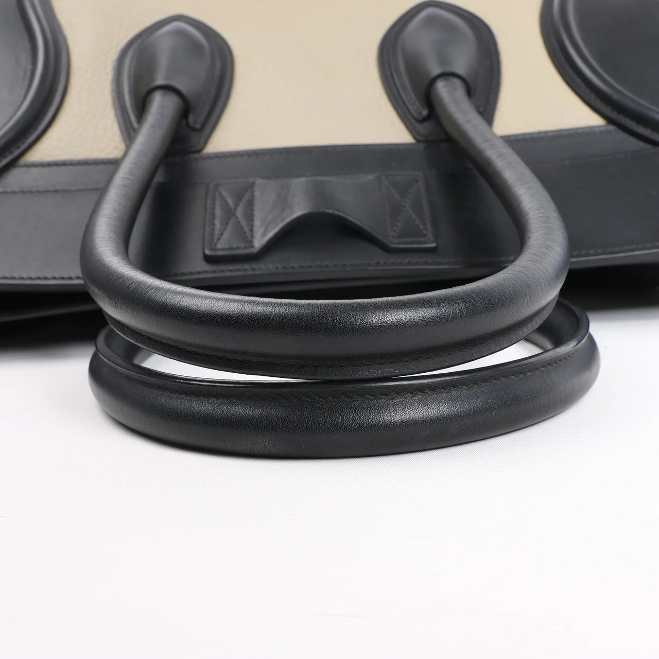 Celine Celine Luggage Mini Leather Tri-Color Handbag in Blue x Beige x Black Divers