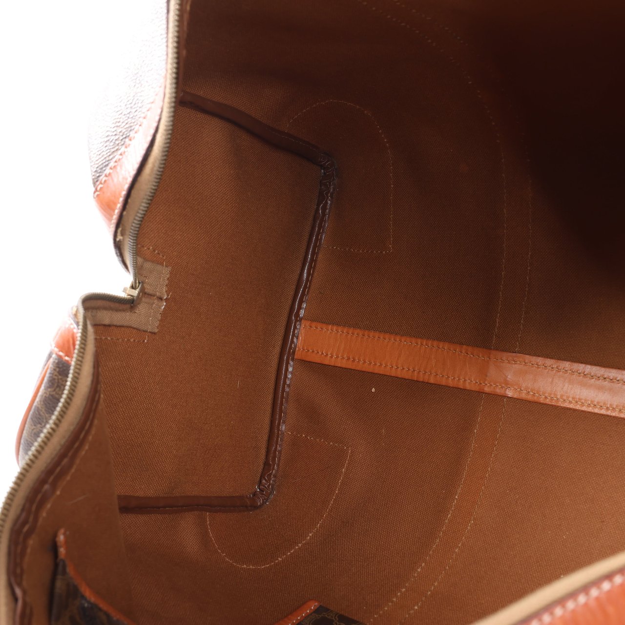 Celine Celine Macadam Boston PVC & Leather Travel Bag in Brown Bruin