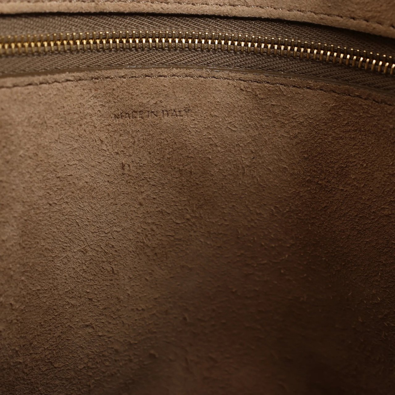 Celine CELINE Seau Sangle Bucket Leather Shoulder Bag in Greige Grijs