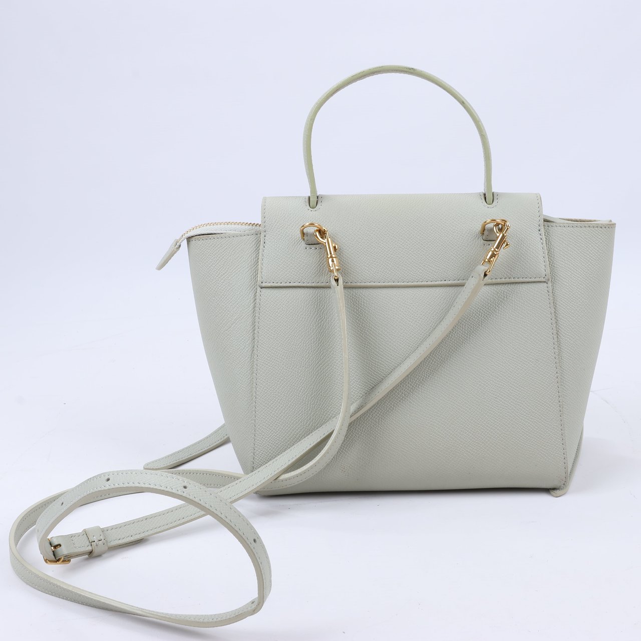 Celine CELINE Belt Bag Grained Calfskin Nano 2Way Handbag in Mint (Marketplaces) Groen