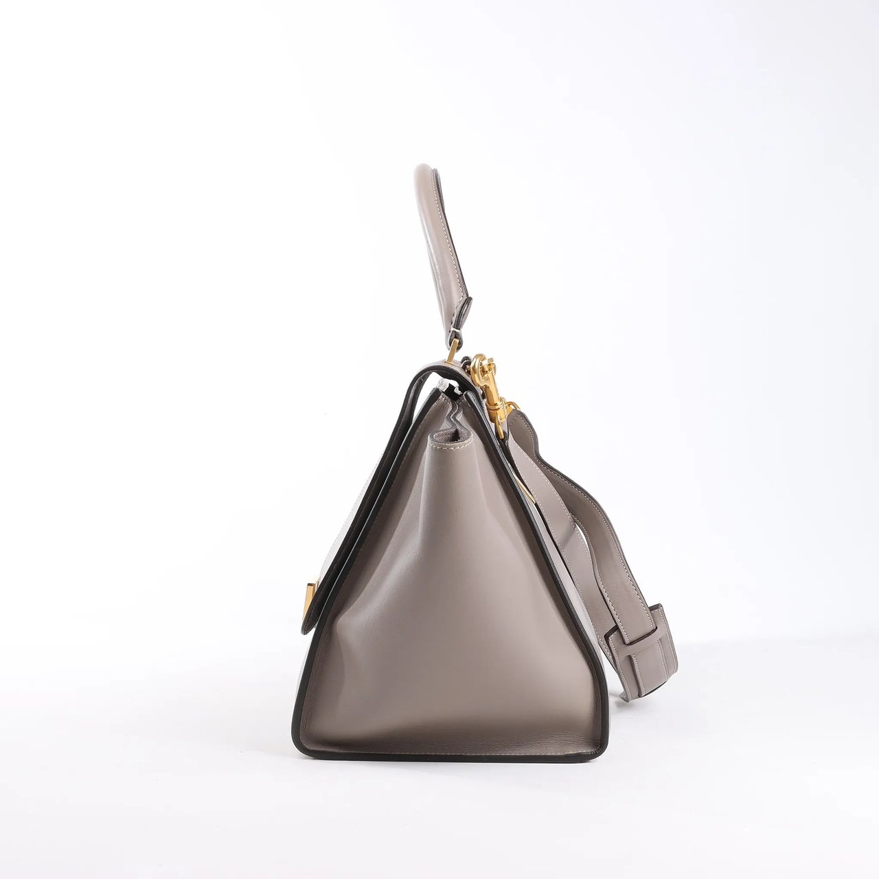 Celine CELINE Trapeze Leather x Suede 2Way Handbag in Gray Grijs