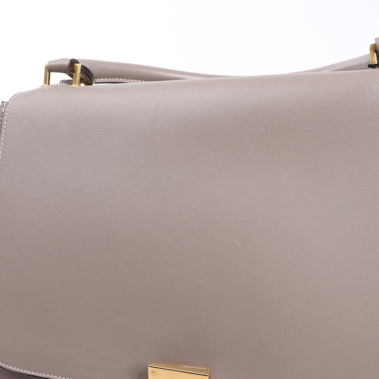 Celine CELINE Trapeze Leather x Suede 2Way Handbag in Gray Grijs