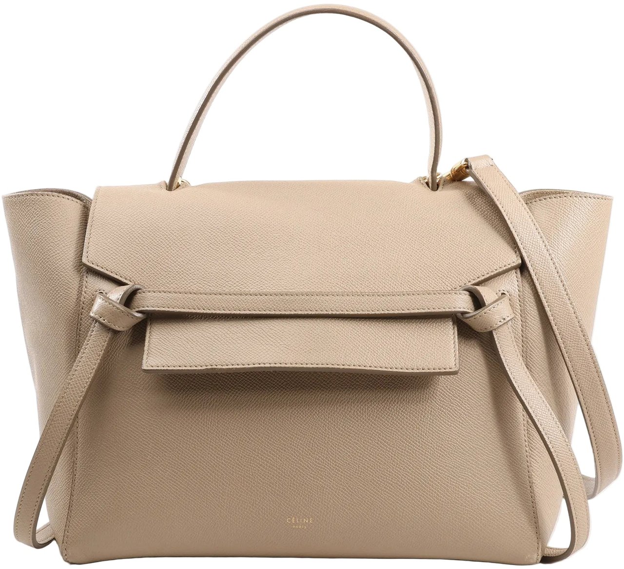 Celine Celine Belt Bag Mini Leather 2way Handbag in Beige Beige
