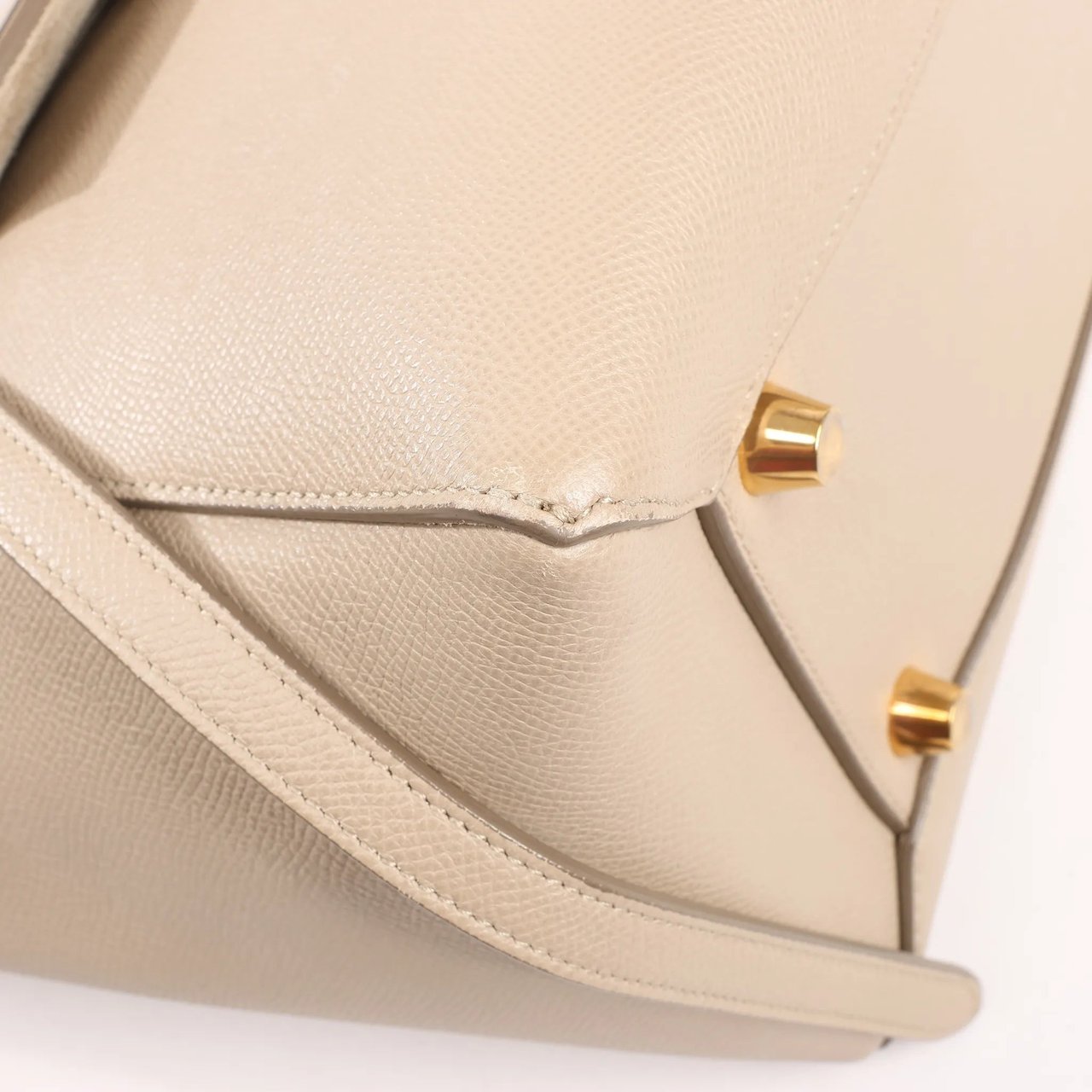 Celine Celine Belt Bag Mini Leather 2way Handbag in Beige Beige