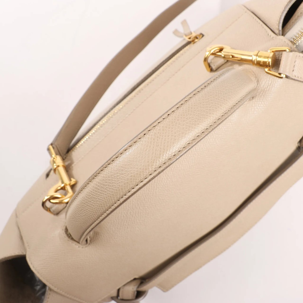 Celine Celine Belt Bag Mini Leather 2way Handbag in Beige Beige