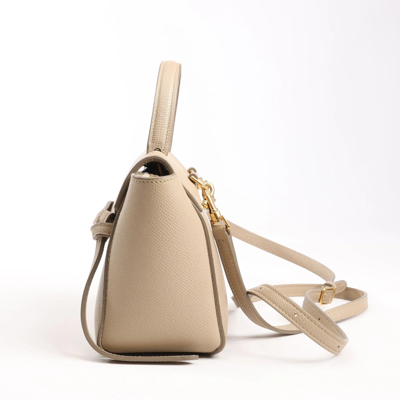 Celine Celine Belt Bag Pico Leather 2way Handbag in Beige Beige