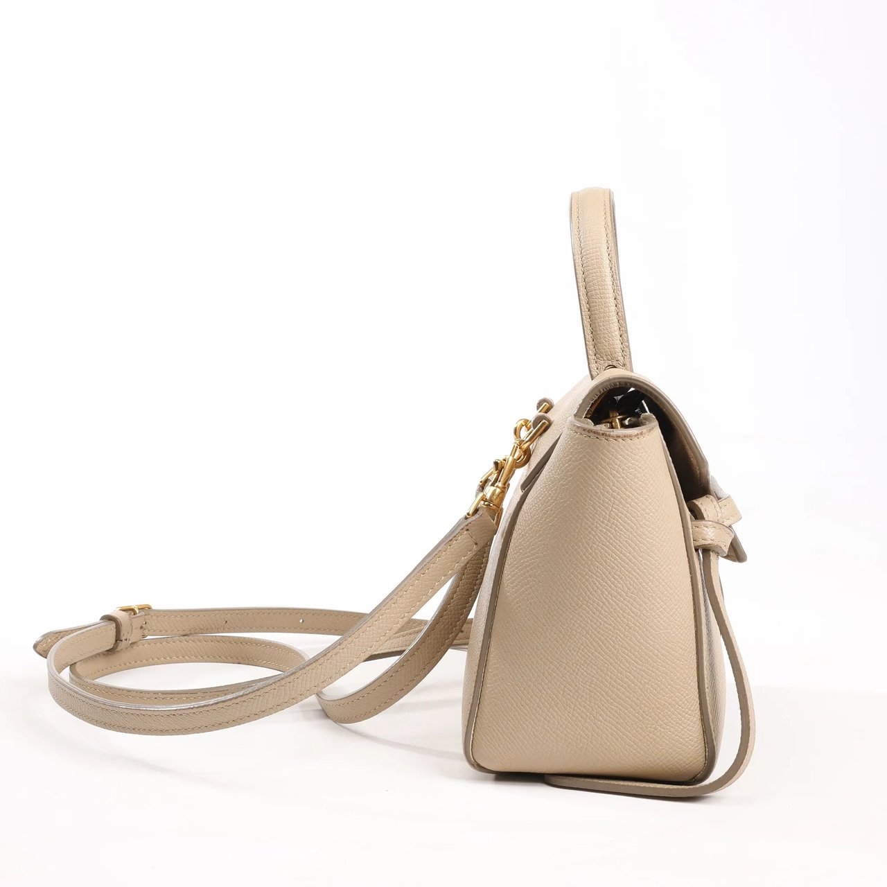 Celine Celine Belt Bag Pico Leather 2way Handbag in Beige Beige