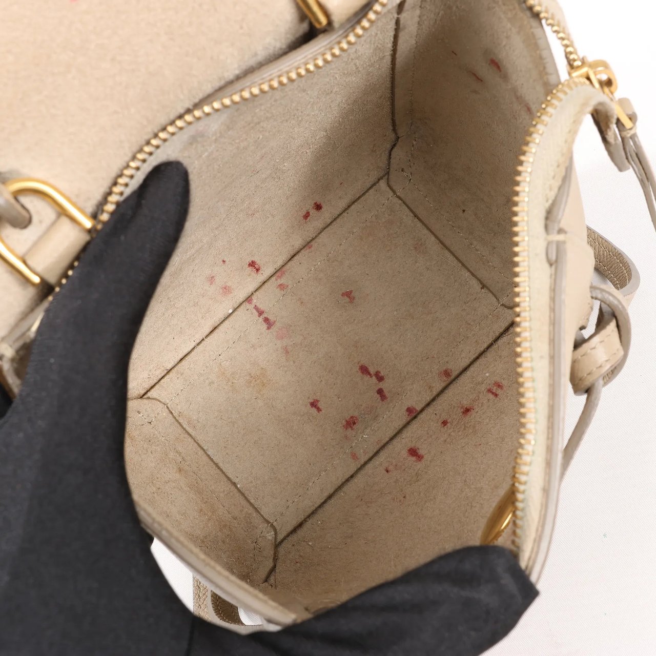 Celine Celine Belt Bag Pico Leather 2way Handbag in Beige Beige