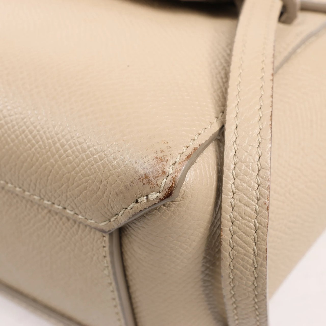 Celine Celine Belt Bag Pico Leather 2way Handbag in Beige Beige