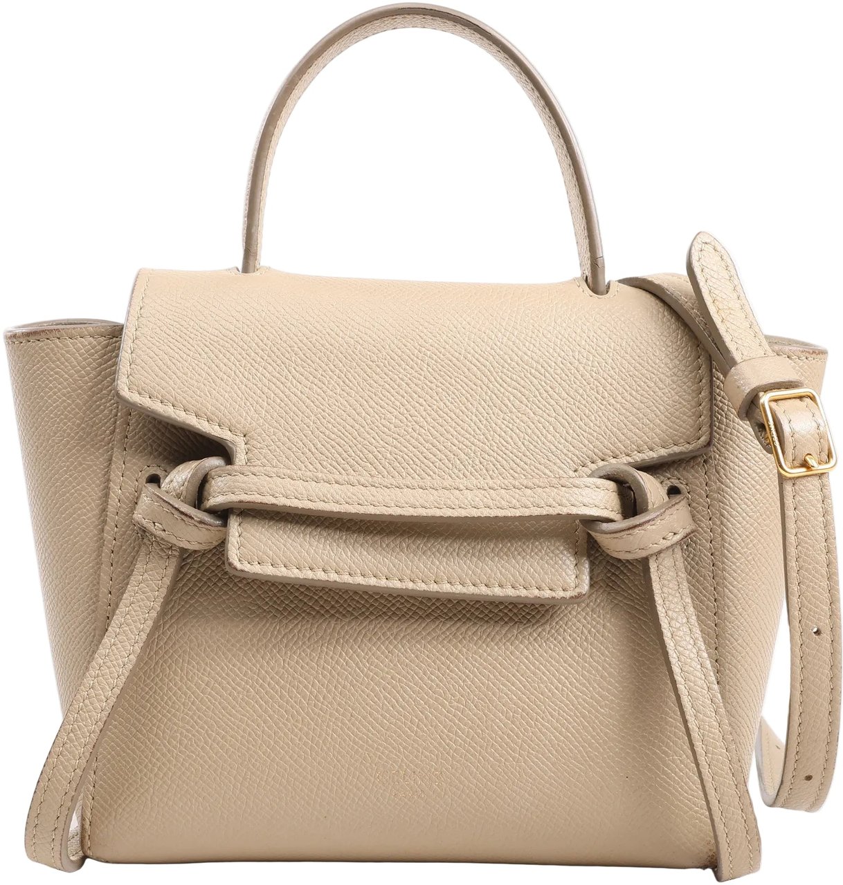 Celine Celine Belt Bag Pico Leather 2way Handbag in Beige Beige