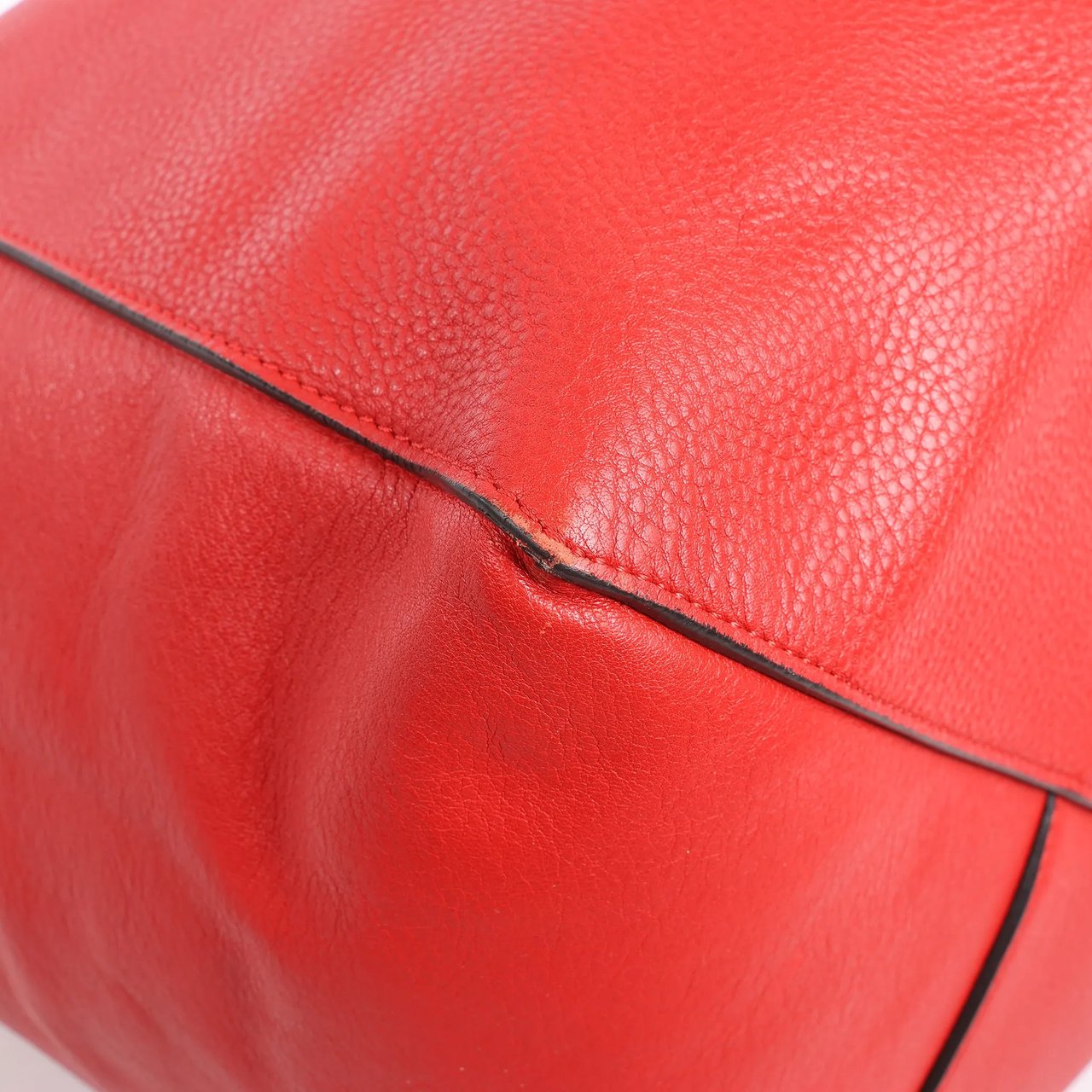 Celine Celine Cabas Phantom Large Leather Shoulder Bag in Red Rood