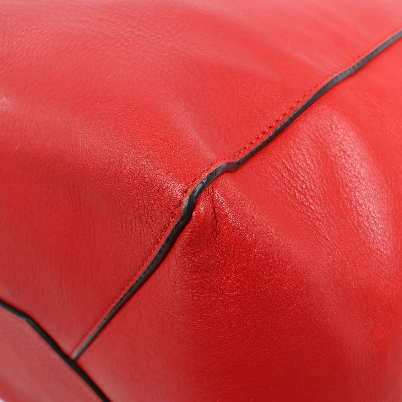 Celine Celine Cabas Phantom Large Leather Shoulder Bag in Red Rood