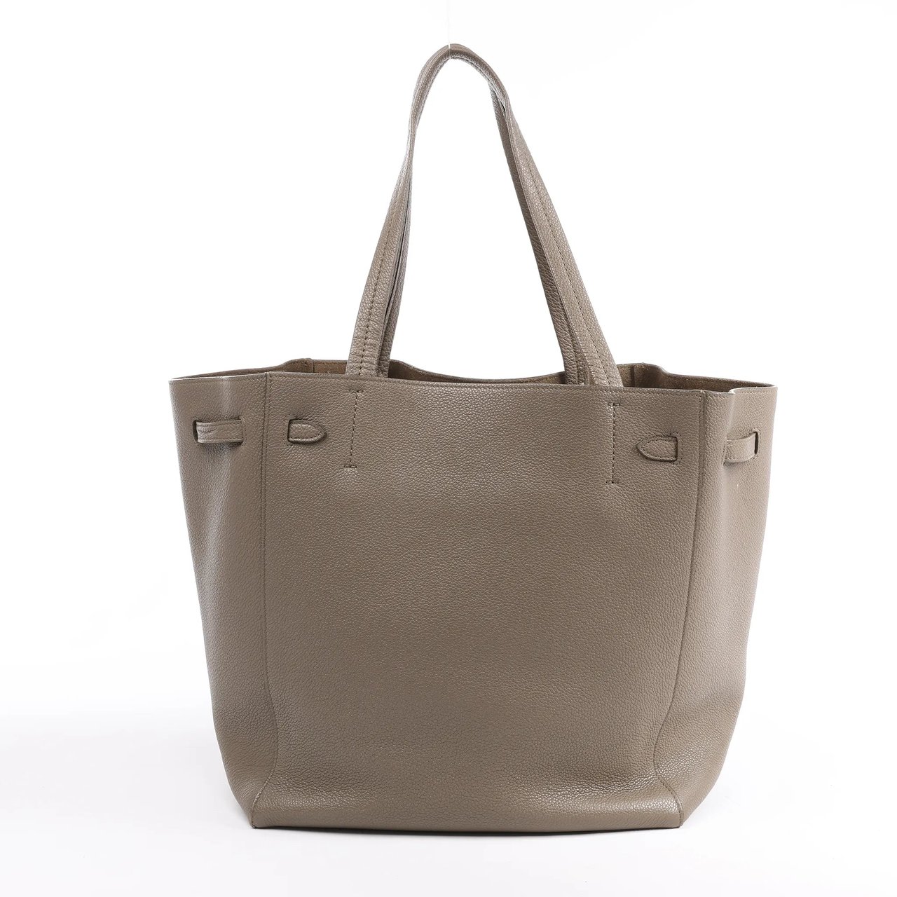 Celine Celine Cabas Phantom Medium Leather Shoulder Bag in Taupe Bruin