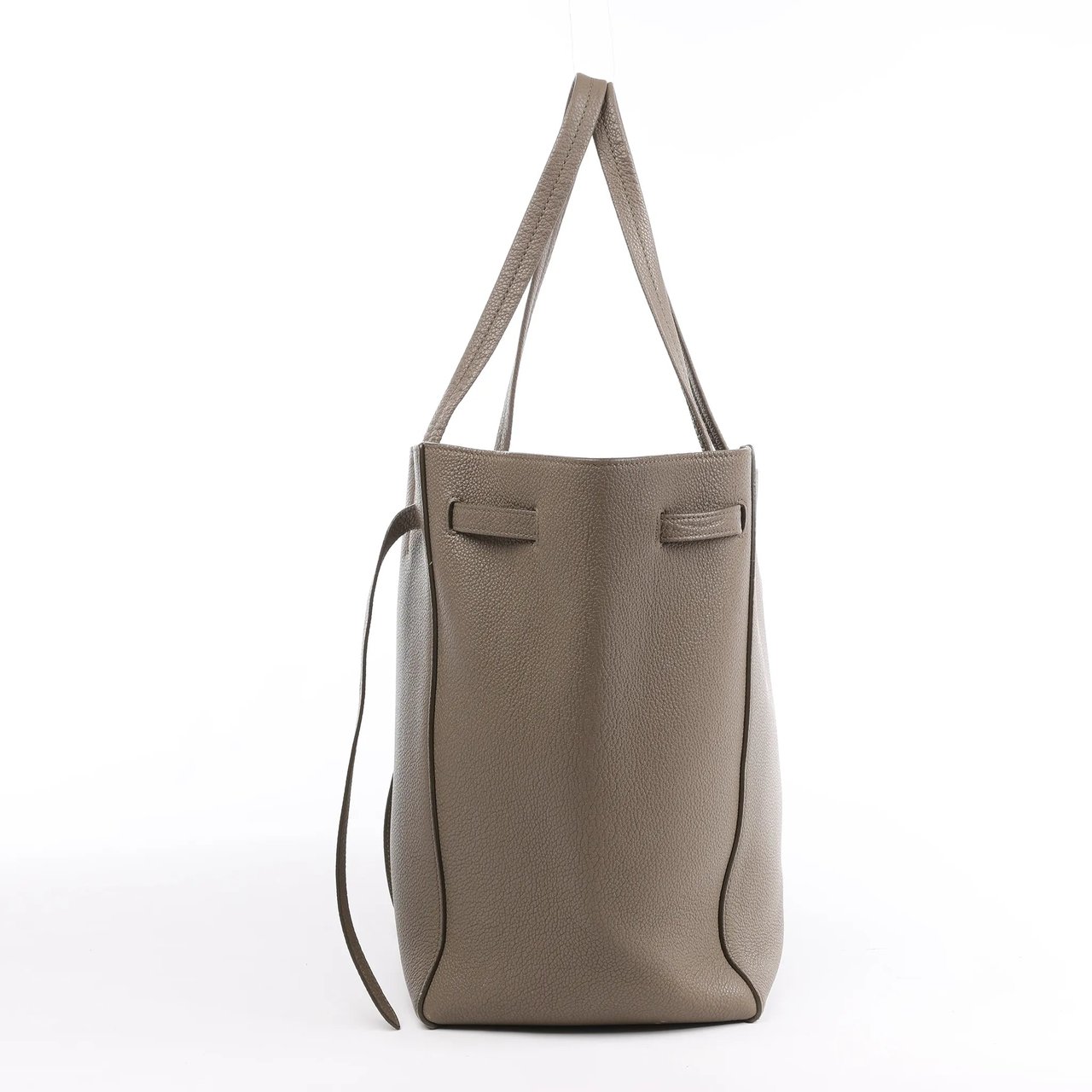 Celine Celine Cabas Phantom Medium Leather Shoulder Bag in Taupe Bruin