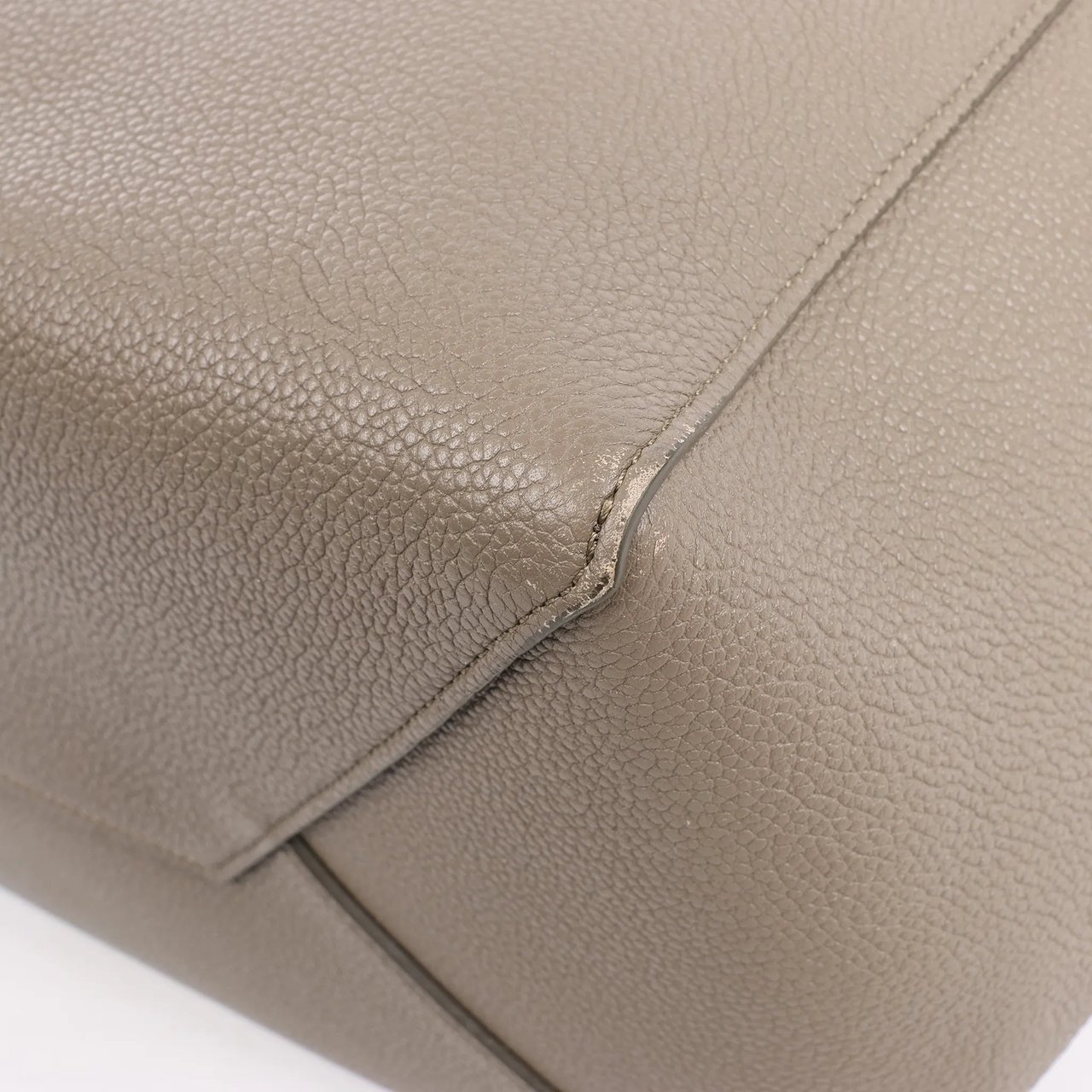 Celine Celine Cabas Phantom Medium Leather Shoulder Bag in Taupe Bruin