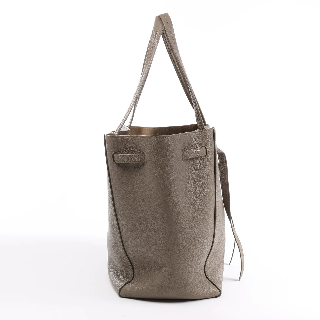 Celine Celine Cabas Phantom Medium Leather Shoulder Bag in Taupe Bruin
