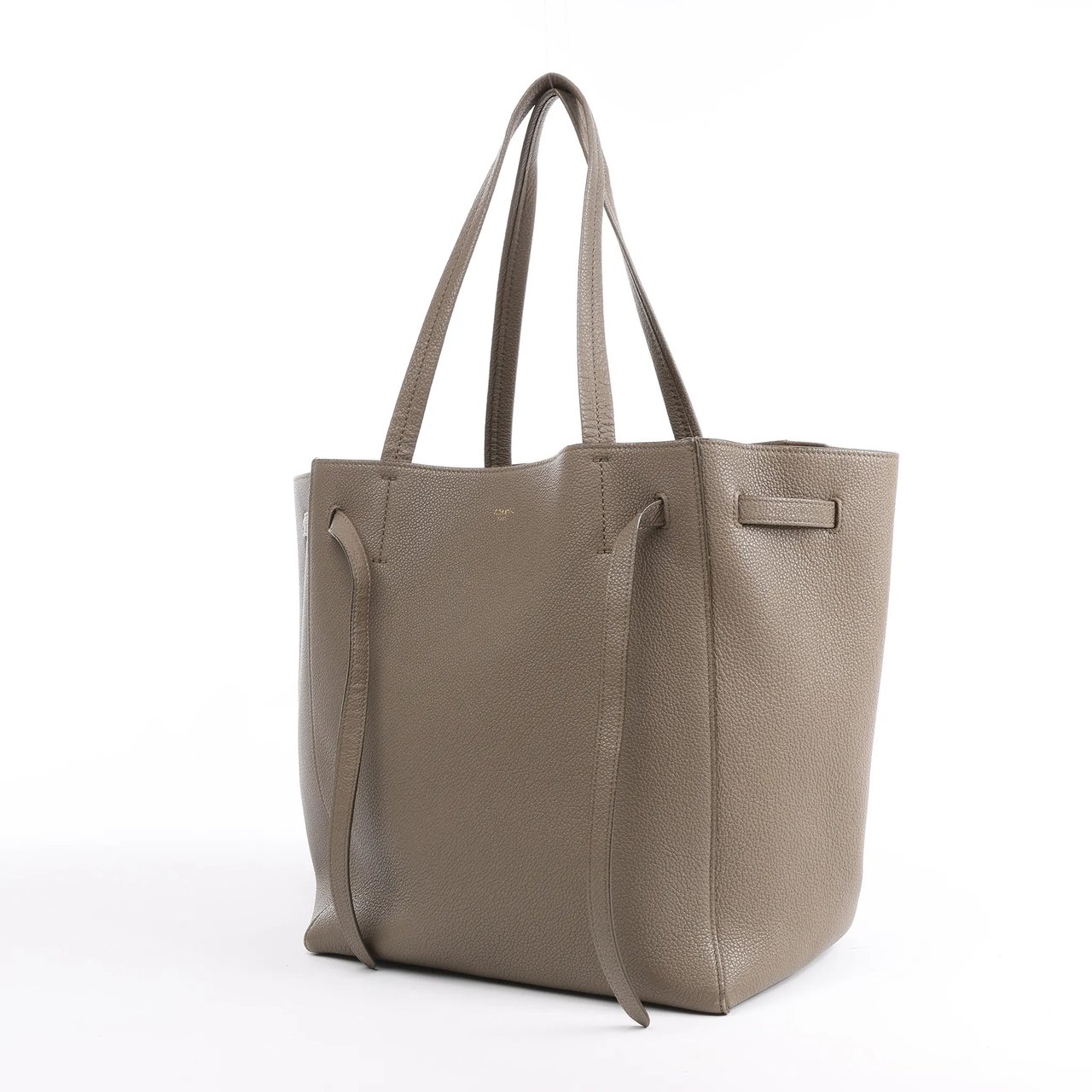 Celine Celine Cabas Phantom Medium Leather Shoulder Bag in Taupe Bruin