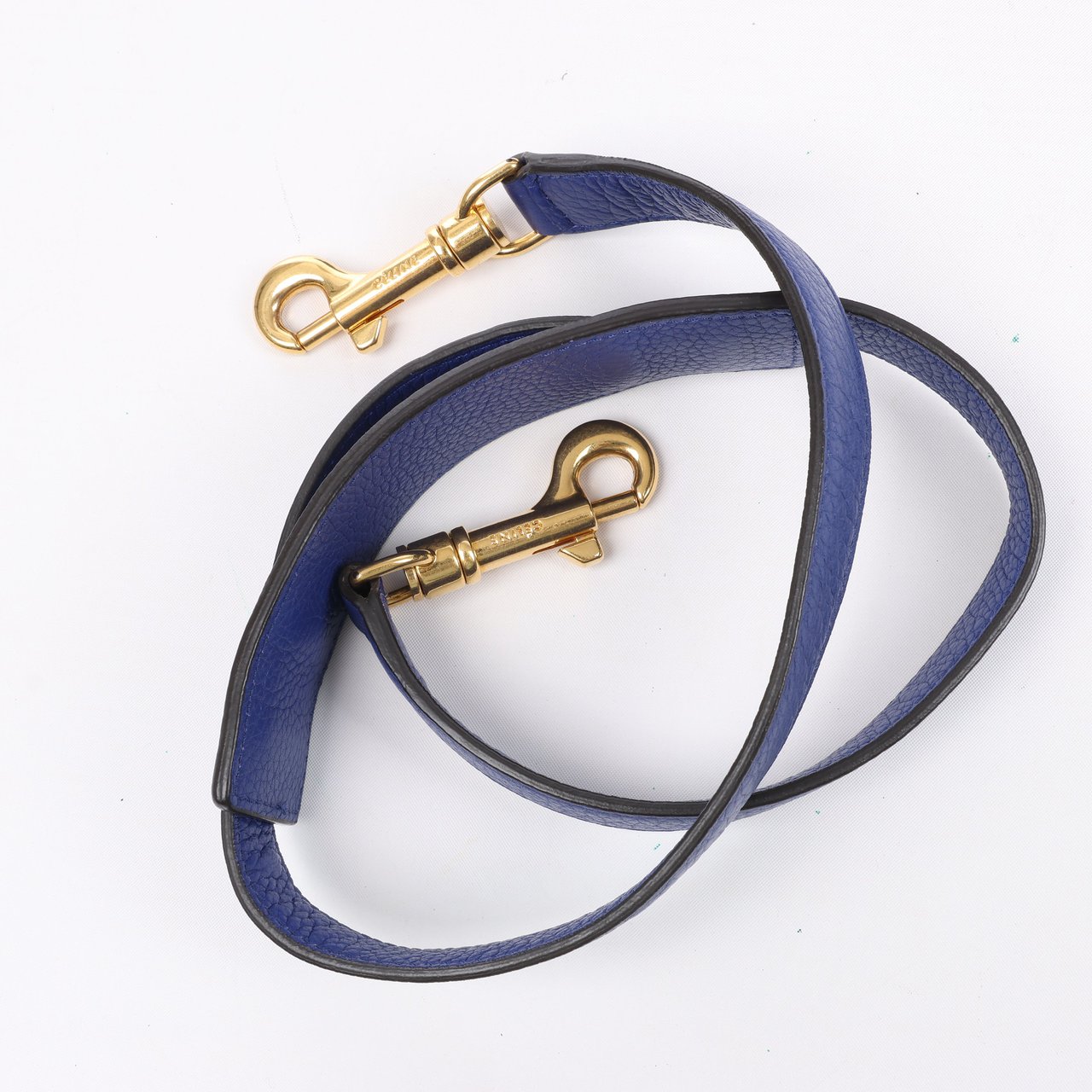 Celine CELINE Trapeze Leather x Suede 2Way Handbag in Blue Blauw