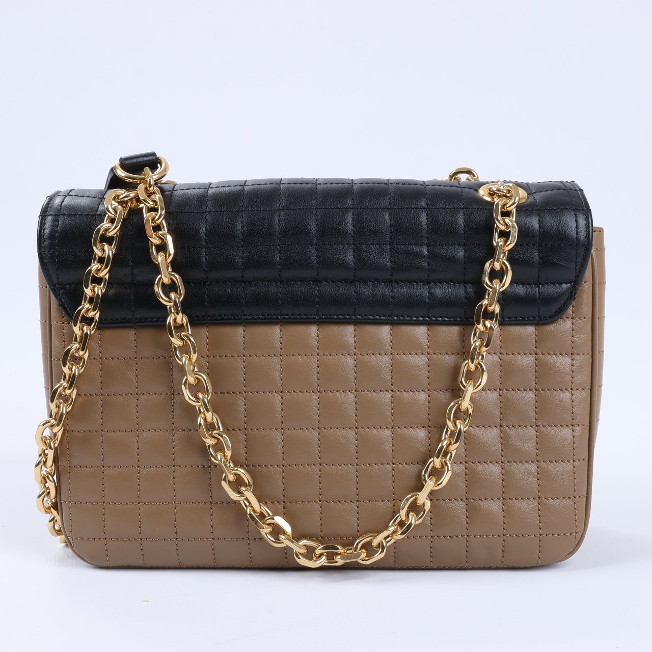 Celine Celine C Sées Medium Leather Chain Shoulder Bag Black × Brown (Marketplaces) Divers