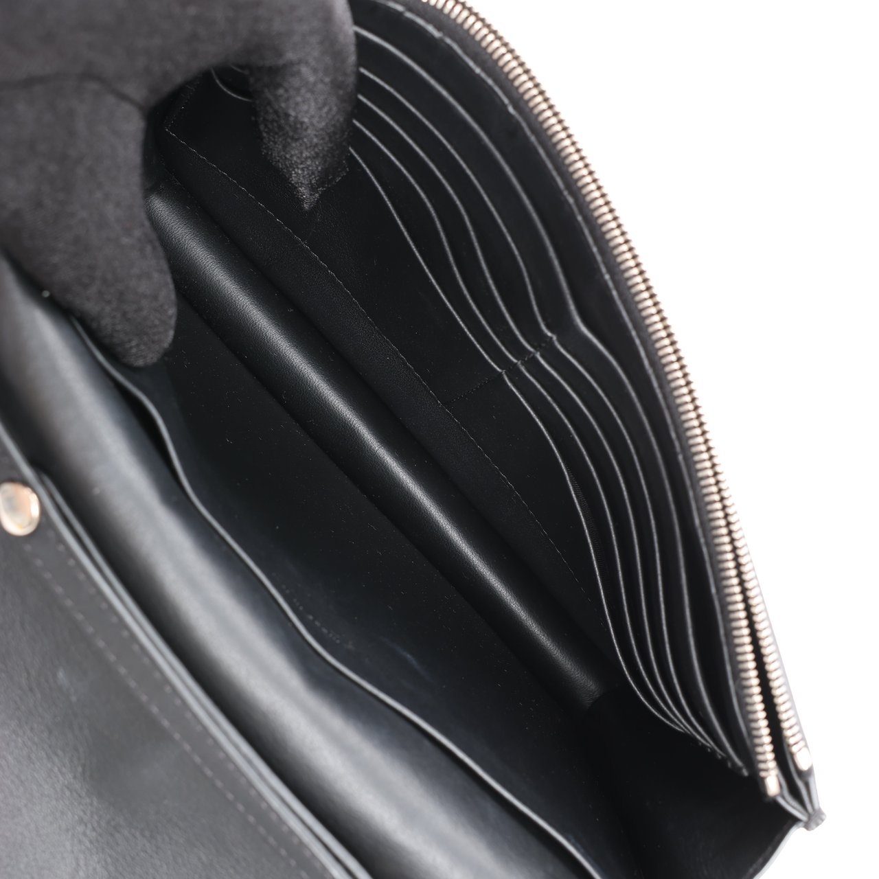 Celine Celine Frame Evening Leather Chain Shoulder Bag in Black × White (Marketplaces) Divers