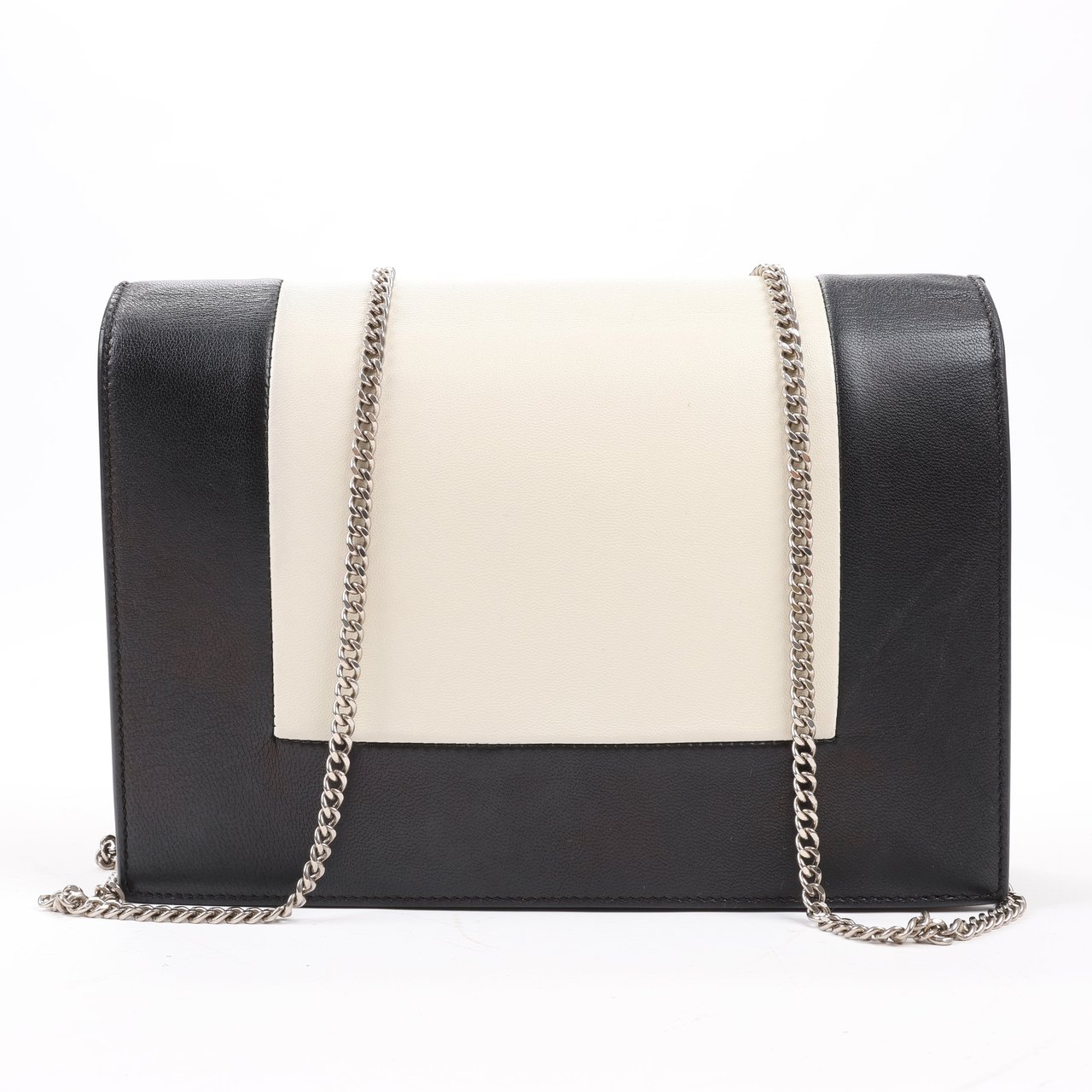 Celine Celine Frame Evening Leather Chain Shoulder Bag in Black × White (Marketplaces) Divers