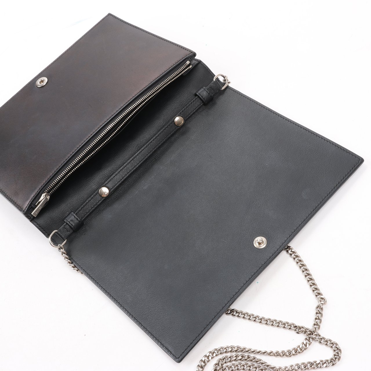 Celine Celine Frame Evening Leather Chain Shoulder Bag in Black × White (Marketplaces) Divers