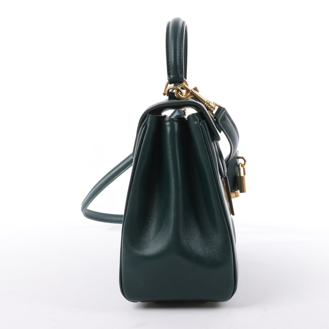 Celine Celine Sac 16 Small Smooth Leather Handbag in Green Groen